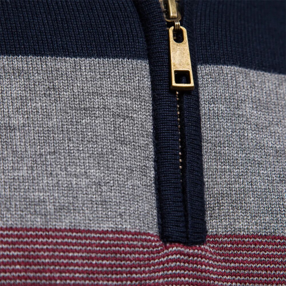 Sweater with quarter zipper