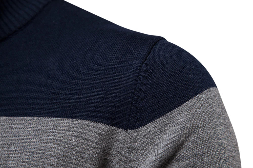 Sweater with quarter zipper