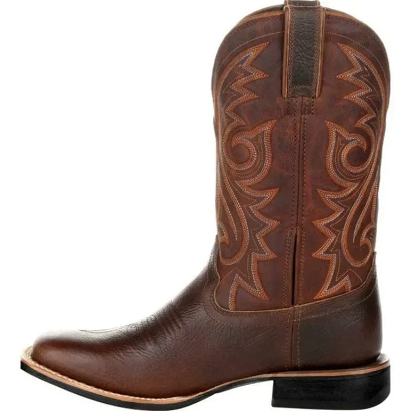 Men's cowboy leather boots