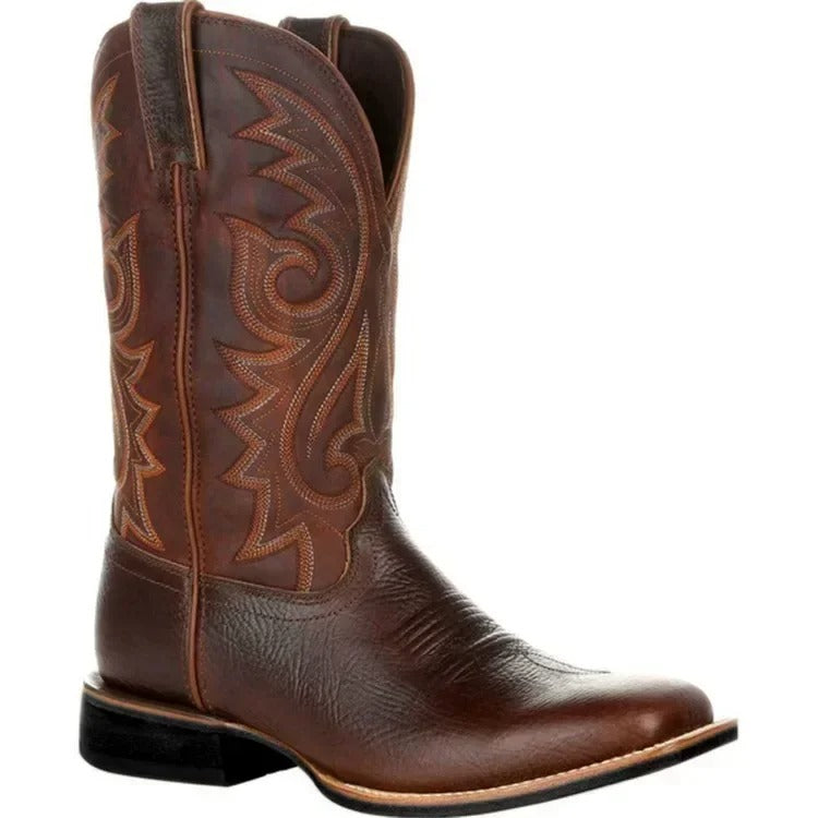 Men's cowboy leather boots